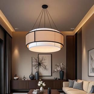 新中式 布艺灯具 吊灯客厅禅意复古宋代美学吧台吊灯侘寂风设计师款