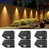 太阳能斜面凸镜壁灯户外洗墙灯家用庭院灯别墅花园围墙灯室外壁灯