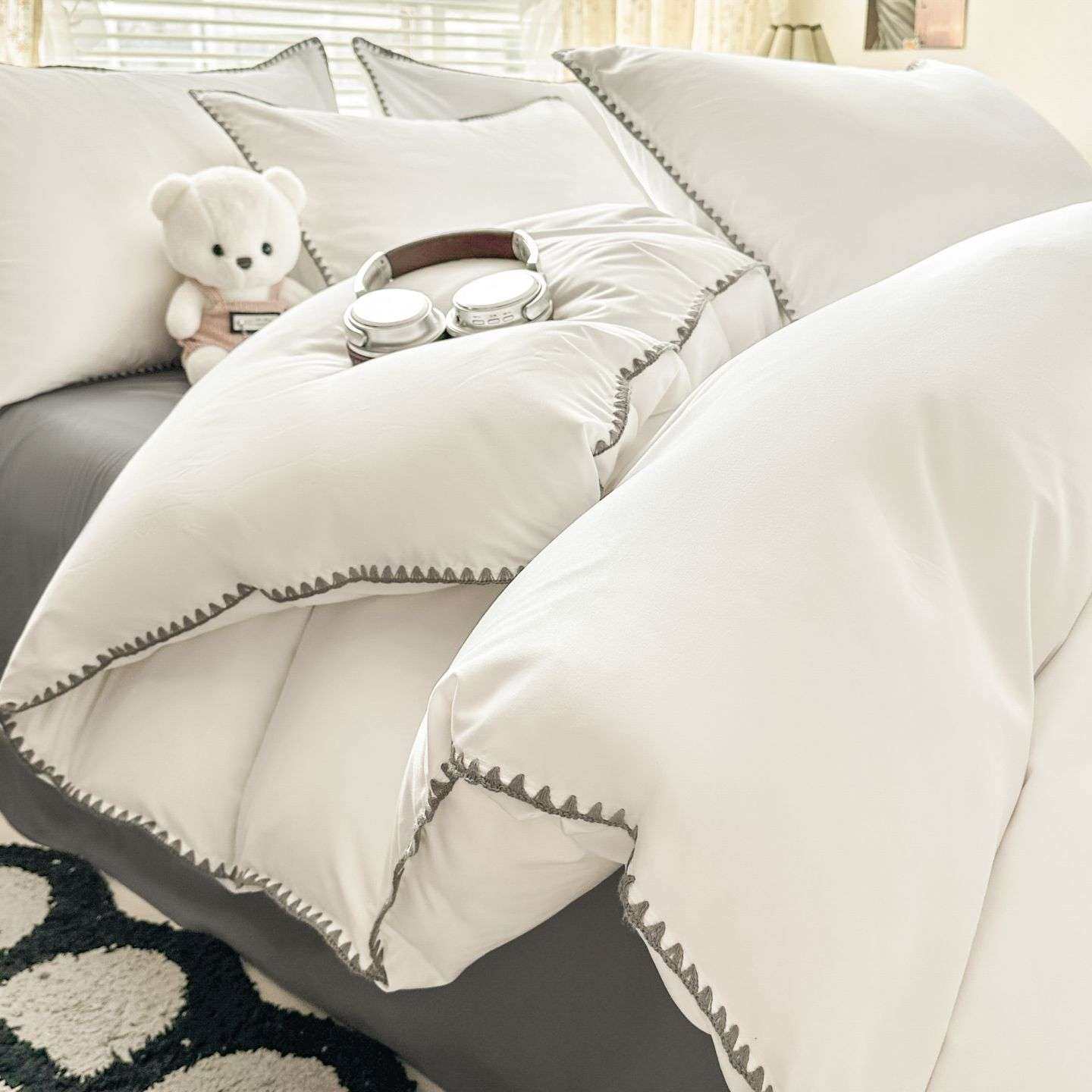 新款水洗棉四件套柔软单被套床笠款套件学生单双人纯色三件套,3C数码配件,其它配件,淘宝优惠券,粉丝福利购,淘宝优惠卷