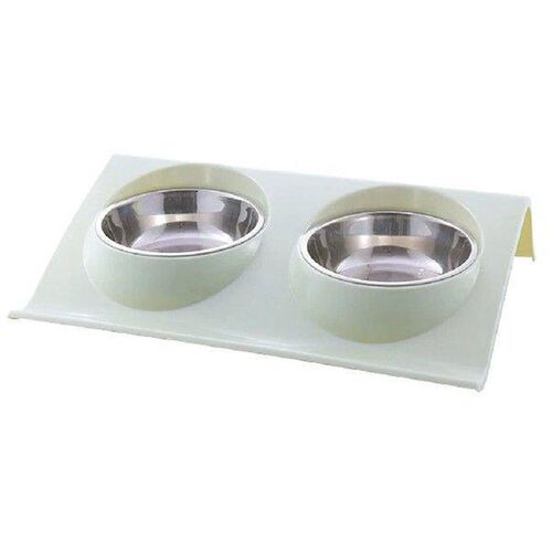 New Stainless Steel Pet Bowl Silicone Bone Pet Bowl With No