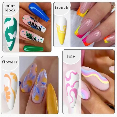 1Set Nail Art Drawing Pen Graffiti Nail Acrylic Pen Waterpro