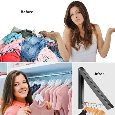 Clothes Drying Rack Wall Mount, Folding Clothes Airer Retach