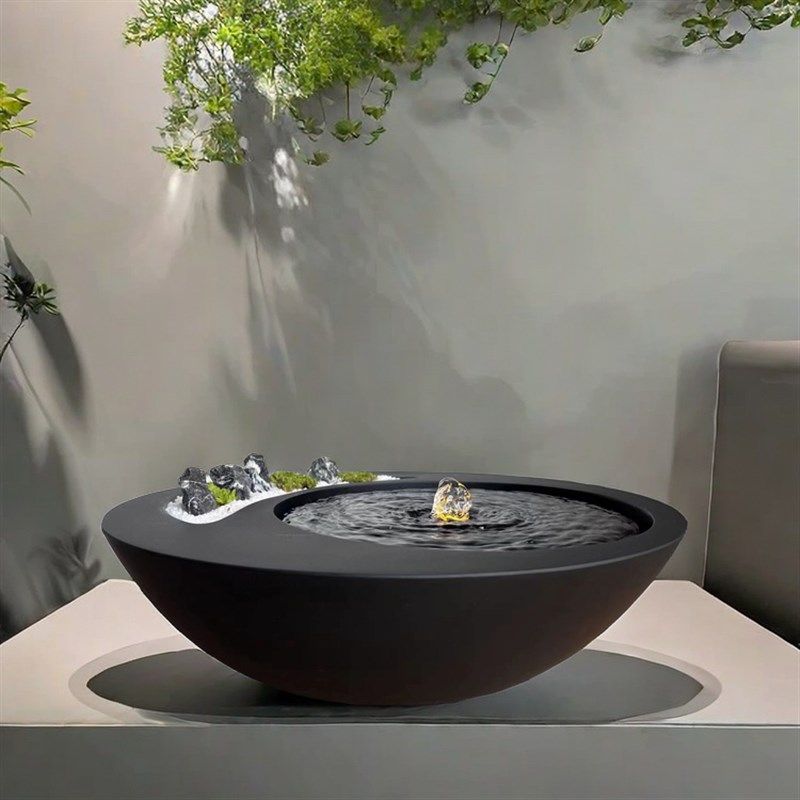 创意流水喷泉中式山水水景摆件办公家居会所水钵假山造景聚宝盆,家居饰品,流水摆件,淘宝优惠券,粉丝福利购,淘宝优惠卷