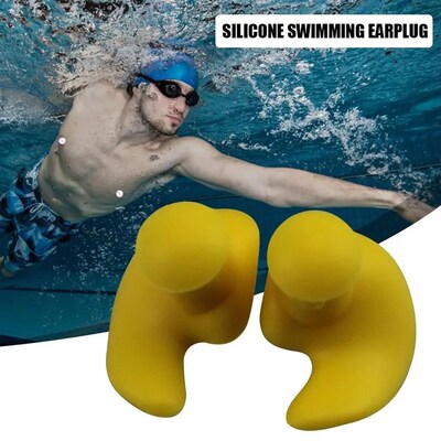 2 Pair Waterproof Soft Earplugs Silicone Portable Ear Plugs