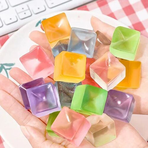 Squishy Ice Cube Fidget Toy Square Shape Squishy Sss Ball Sq