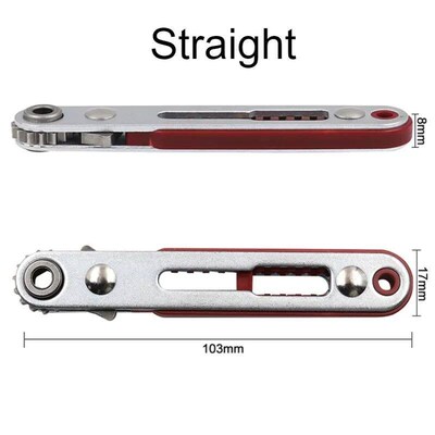 Mini Multi-function Two-way Ratchet Flat Head Elbow Flat Scr