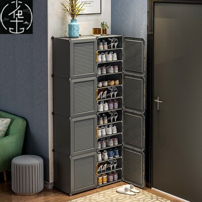 Household dustproof storage simple shelf shoe cabinet rack