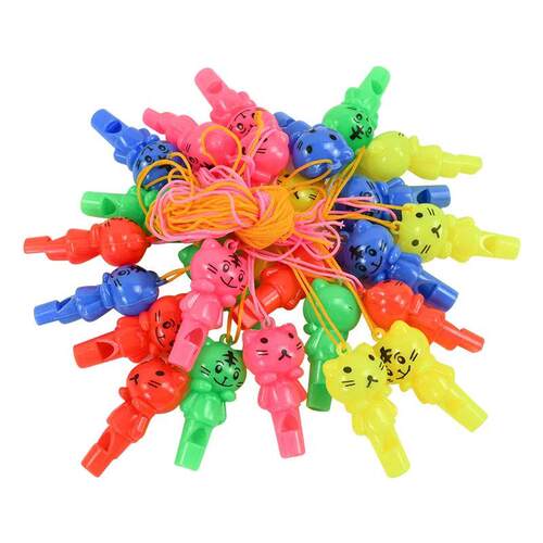 10/20Pcs Cartoon Whistles Cheer Up Toys Kids Birthday Party