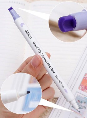 6/1PCS Dual Tip Stamp Marker Pens Star/Heart/Moon/Drop/Squar