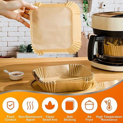 50/100Pcs Air Fryer Disposable Paper Air Fryer Accessories S