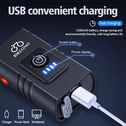 1000LM Bike Light  Headlight T6 Bicycle Flashlight LED USB R