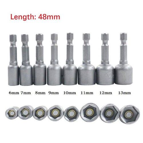 6mm-19mm Socket Magnetic Nut Screwdriver 1/4 Inch Hex Drill