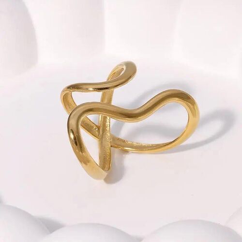 Unique Original Stainless Steel Gold Color Rings for Women C