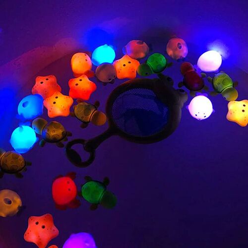 Soft Rubber Float Induction Luminous Frogs for Kids Baby Bat