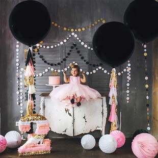 Black Boy Or Girl Gender Reveal Balloons 36inch Latex Balloo
