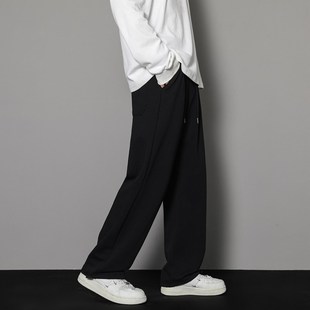 CAAYU Sweatpants Mens Straight Pants Large Size Male Loose B