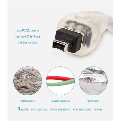1.5M/5FT 1394 CABLE 4P 4 Pin to 4 Pin IEEE 1394 for iLink