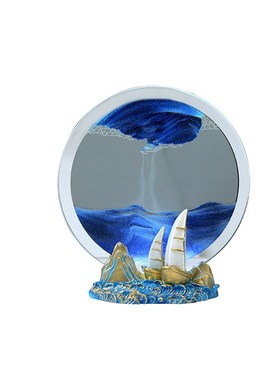 翻转自动流沙画摆件小夜灯家居办公室解压礼品动态沙漏氛围灯实用
