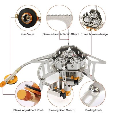 Widesea Camping Tourist Burner Big Power Gas Stove Cookware