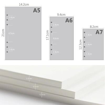 A5 A6A7 45 Sheets Loose Leaf Notebook Refill Spiral Binder I