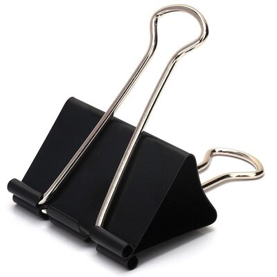Printed Metal Binder Clips Paper Clip Clamp Office School Bi