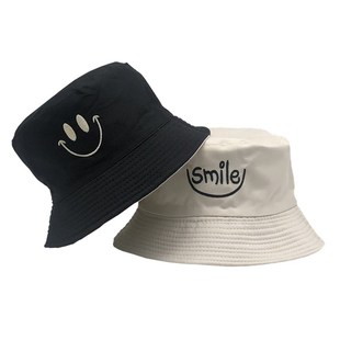 SMILE Bucket Hat Double Sided Bucket Hat Smiling face Unisex