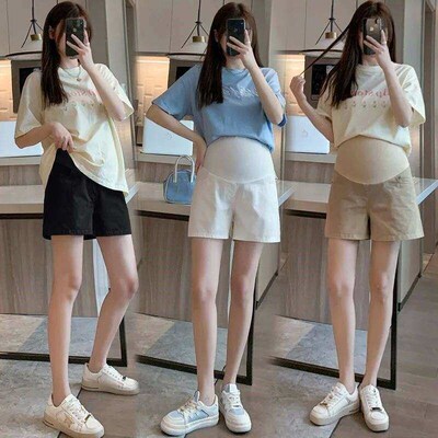Denim Fashion Maternity Shorts Summer Pregnancy Cotton Short
