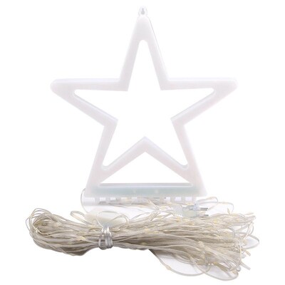 Led Five-pointed Star Waterfall Flowing Water Light String C