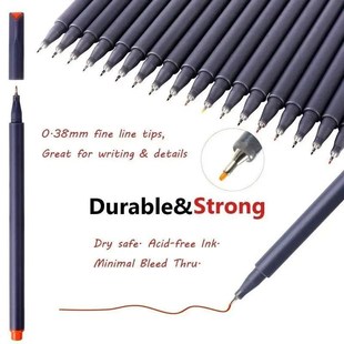 12 Colors Set Art Marker 0.38mm Micron Liner Fineliner Pens