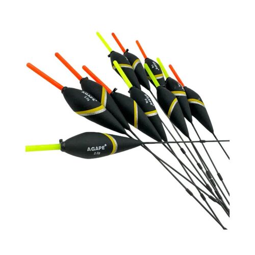 Agape 10pcst Long Pole  Fishing Floats Bobbers Fluctuator 0.