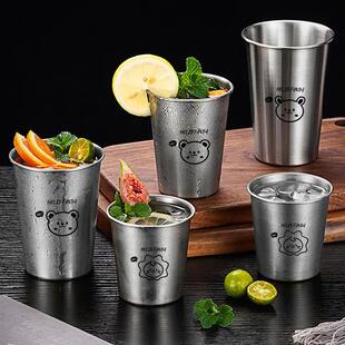 304 Stainless Steel Cup Stackable Metal Tumbler Cups Portabl