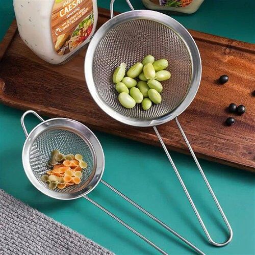 3pcs Fine Mesh Strainer, Stainless Steel Sieve Sifter With