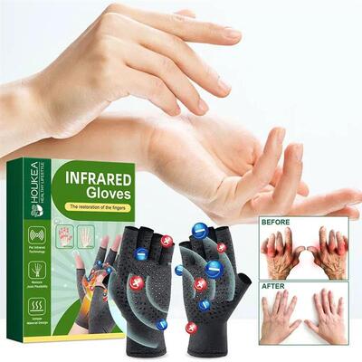 1 Pair Compression Arthritis Gloves Wrist Support Practical