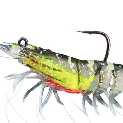 6x Shrimp Fishing Lures with Hook Soft Lures Artificial