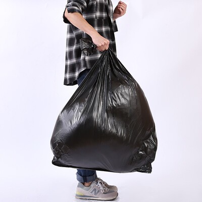 Black garbage bags property bag large size is 80  100 trash