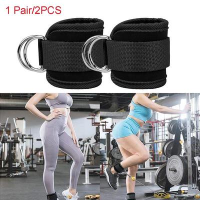 2PCS Ankle Straps Cable Double D-Ring Ankle Cuffs For Gym Wo