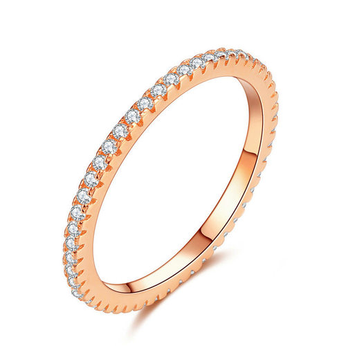 Simple and fashionable personality inlaid zircon row of diam