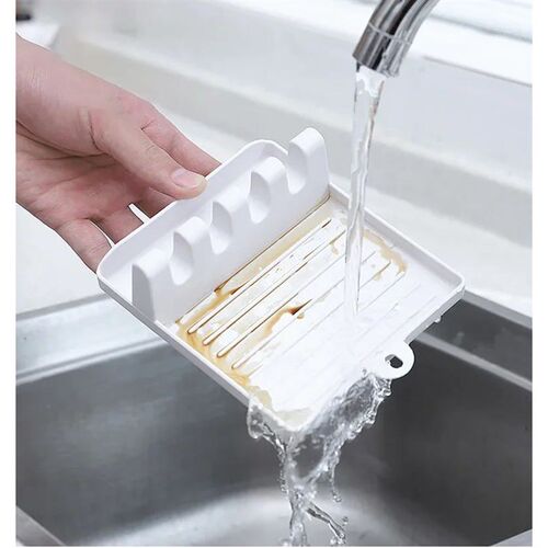 Plastic Spoon Rest Kitchen Organizer for Fork Spatula Rack S