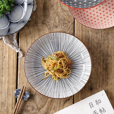 7 Inch Round Ceramic Plate, Nordic Style for Cake Dessert