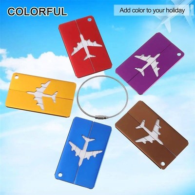 Reusable Aluminium Travel Luggage Tags Suitcase Labels Stain