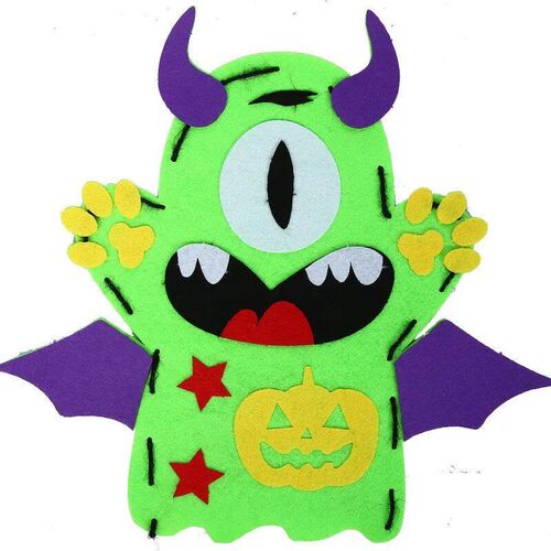 3Pcs DIY Hand Puppet Craft Toy Felt Halloween Party Favors K