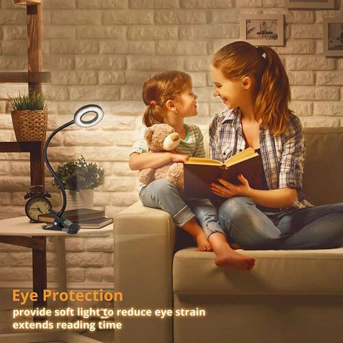 360 Flexible 48 LEDs Clip on Desk Lamp Gooseneck Reading T