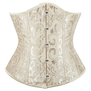 Burlesque Underbust Corset White Black Red Pink Beige Green