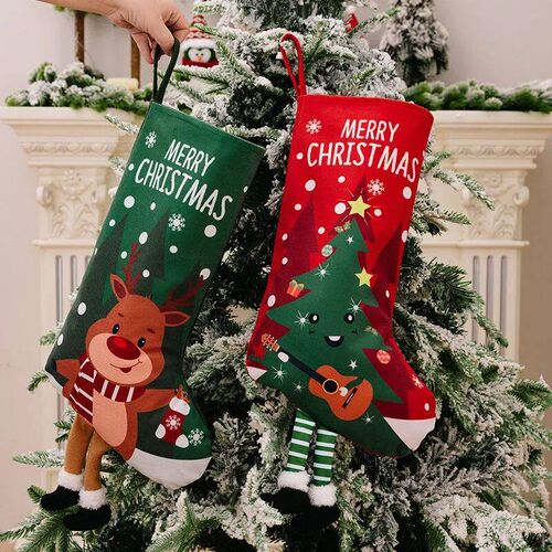 Christmas Stocking Large Stockings Santa Snowman Candy Gift