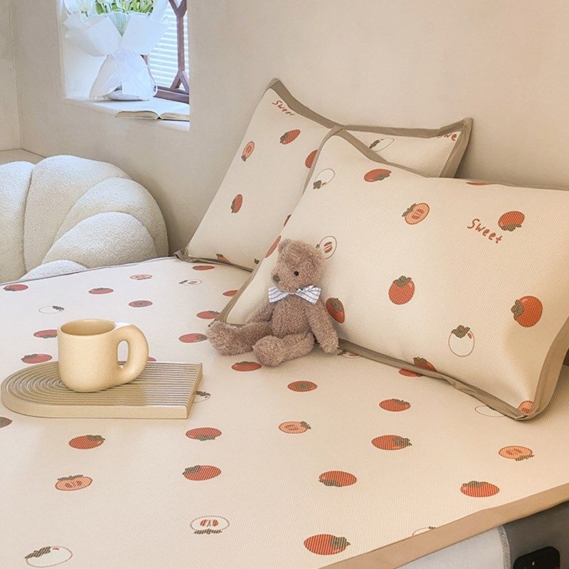 月光集【小美满】夏季冰丝藤席三件可机洗类抗菌可折叠空调席,床上用品,冰丝席,淘宝优惠券,粉丝福利购,淘宝优惠卷