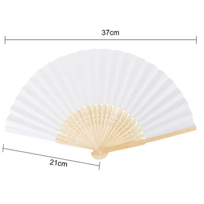 30/80Pcs Personalized Engraved Folding Hand Fan Wedding Pers