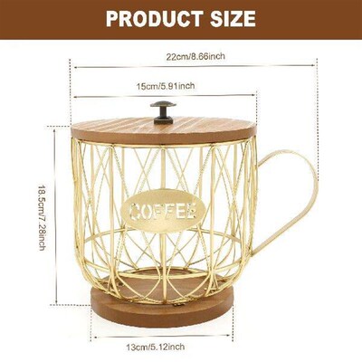 New Coffee Pod Holder with Lid Large Capacity Coffee Filter