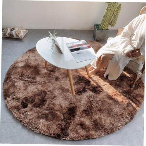 Motley Round Carpet Livingroom Plush Fluffy Rug Home Decor