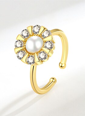 Rotating Adjustable Anxiety Relief Ring with Engraving and Z