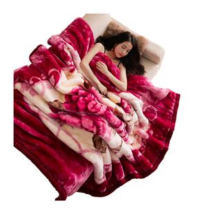 Raschel double layer thick winter blanket Cobertor quilt 毯